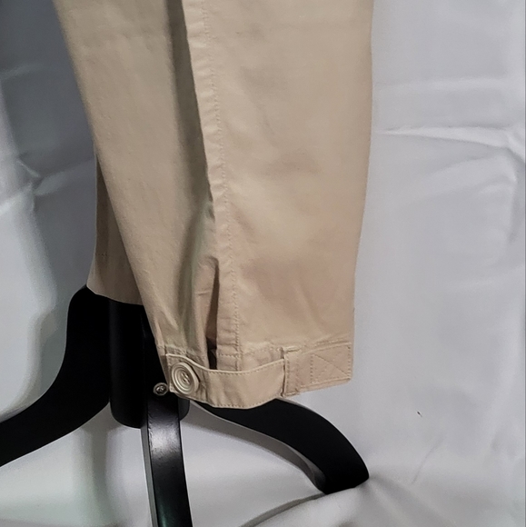 Soft Surroundings NWT Khaki Harper Straight Leg Cropped Pants Size Large (14/16) - Picture 7 of 13